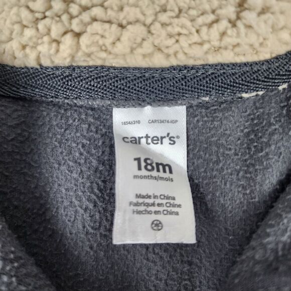 Carter's Zip Up Vest Black Size 18m - Picture 3 of 7